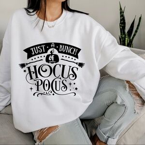 Just A Bunch Of Hocus Pocus Crew Neck Long Sleeve Sweatchirt